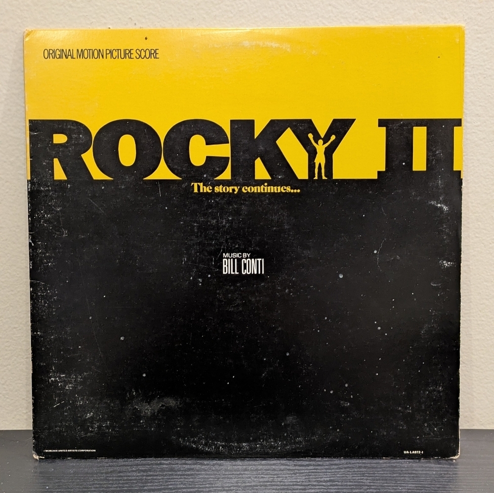 Rocky II Original Motion Picture Score Vinyl Record - Yellow and Black